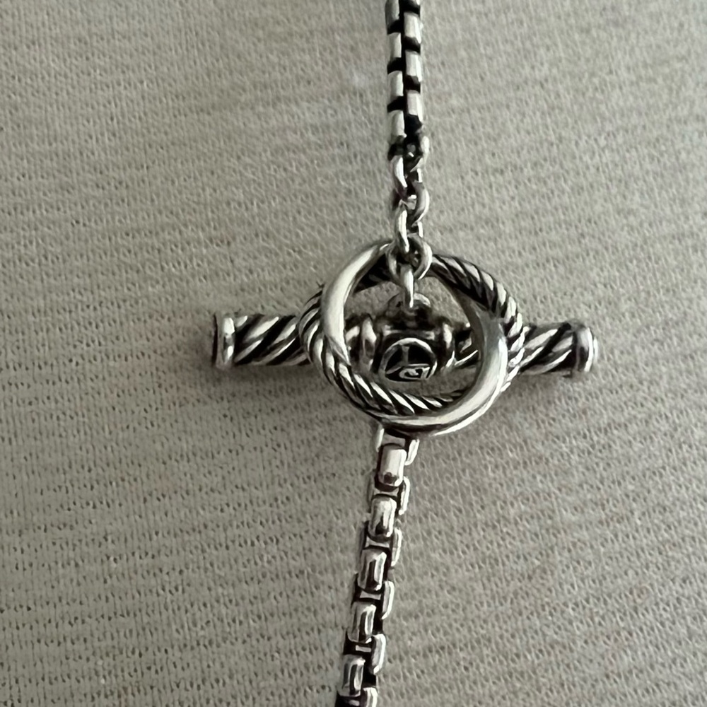 David Yurman Infinity Station Necklace With Cultured Pearls and Toggle Clasp - Picture 7 of 12